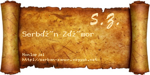 Serbán Zámor névjegykártya